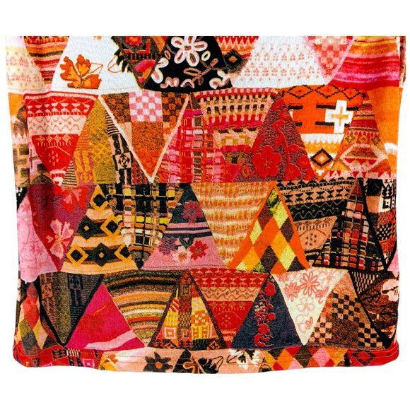 Western Connection-Women's Tank Top-MEDIUM-Orange-Black-Yellow-Casual Crew Neck - Picture 6 of 9